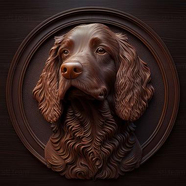 3D model American Water Spaniel dog (STL)